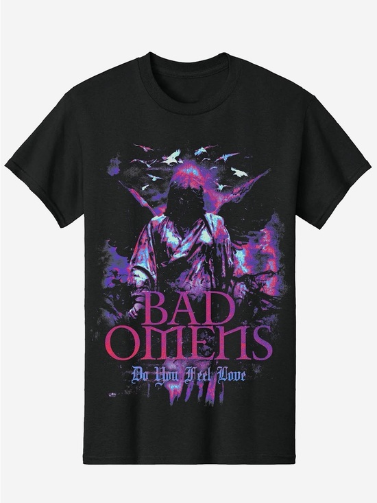 Sumerian Records Other - United Bad Omens Angel Statue Graphic Tee in Black with Purple/Pink Print Size M